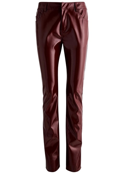 Patent faux leather trousers 