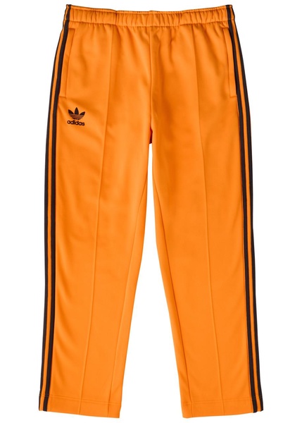 Striped straight-leg jersey track pants