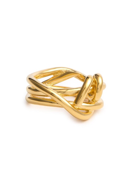 Thread 18kt gold vermeil ring