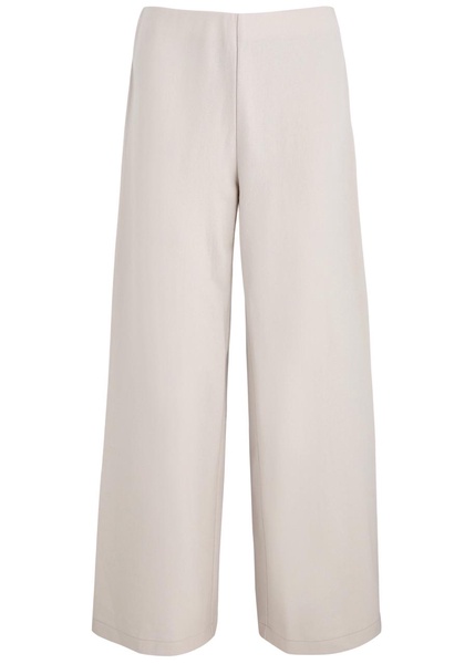 Wide-leg wool trousers