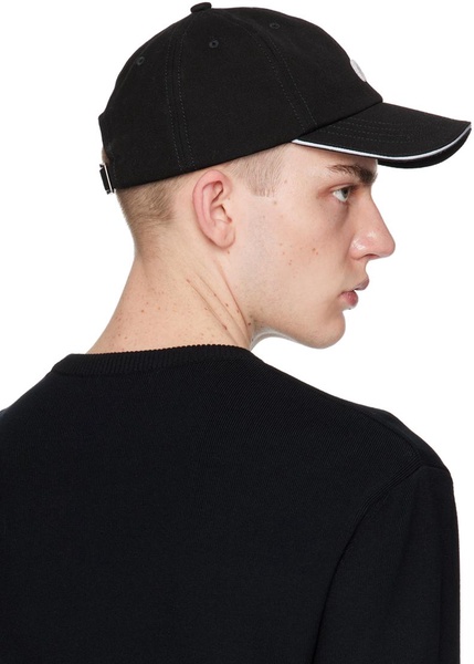 Black White Line Canvas Baseball Cap