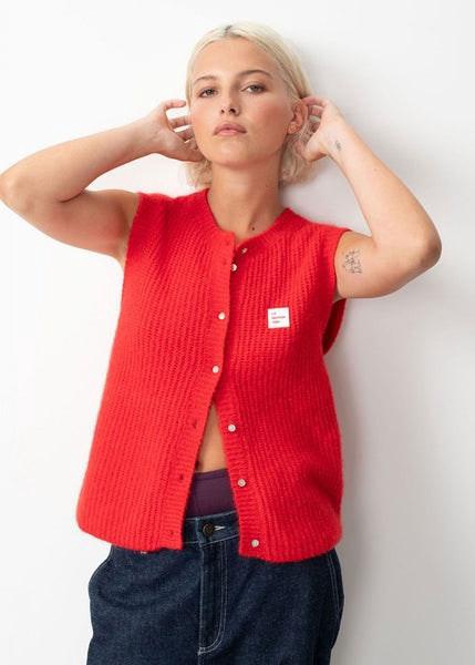 Sleeveless East Cardigan - Pepper