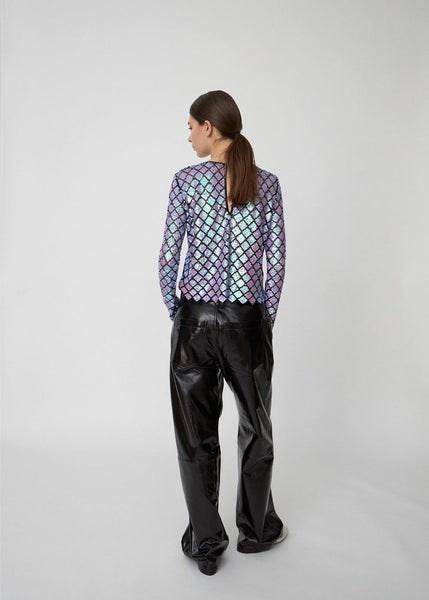 Sequins Blouse - Seductive Purple