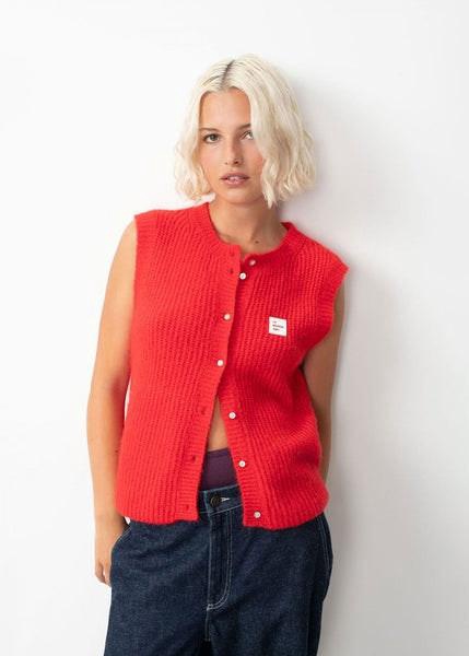 Sleeveless East Cardigan - Pepper