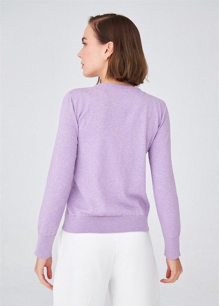 Classic Basic O-Neck Knitwear Cardigan - Lilac