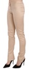 Just Cavalli Cream Low Waist Skinny Formal Trousers Pants