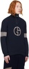 Navy Zip Sweater