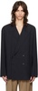 Black Cotton Poplin Blazer