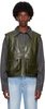 Green Tonny Zip-Up Faux-Leather Vest