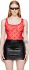 Red Moonogram Bodysuit