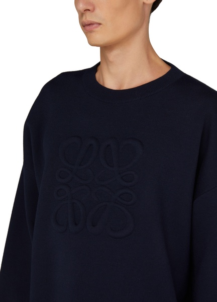 Sweatshirt with debossed Anagram logo