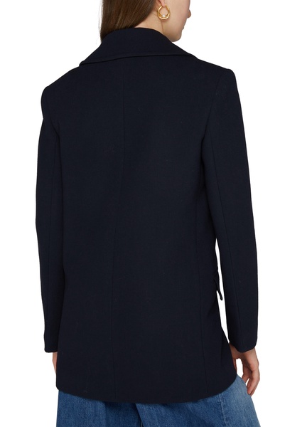 Wool crepe peacoat