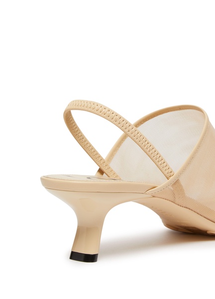 Petal mesh sling-back mule 45