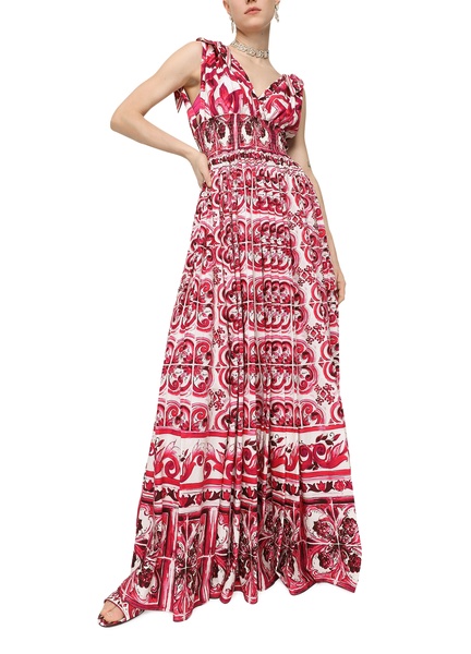 Majolica cotton poplin maxi dress