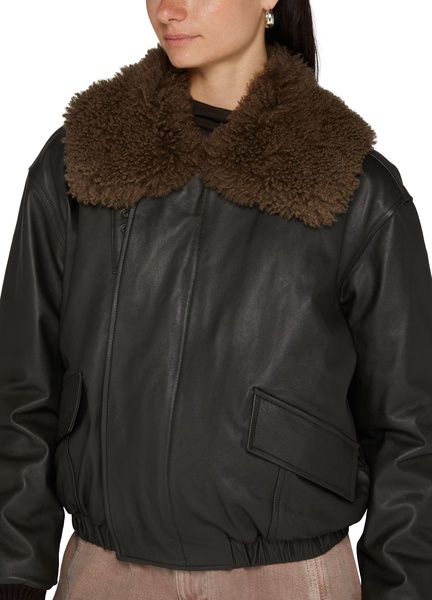 Leather blouson