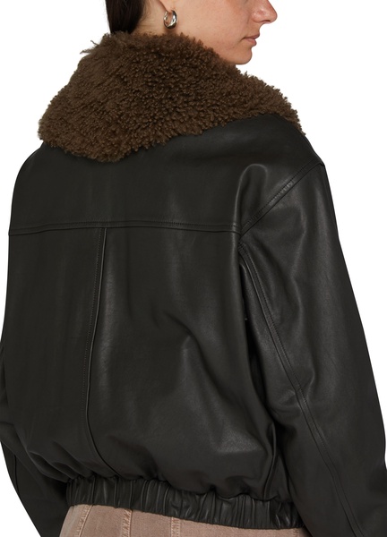 Leather blouson