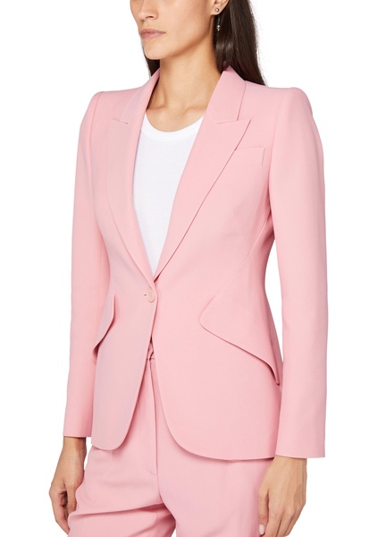 Single-breasted crêpe blazer