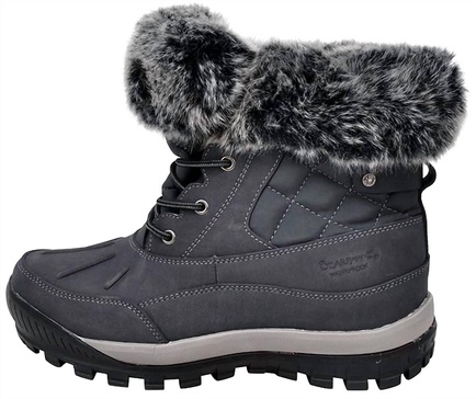 women's becka winter boots in black/ grey