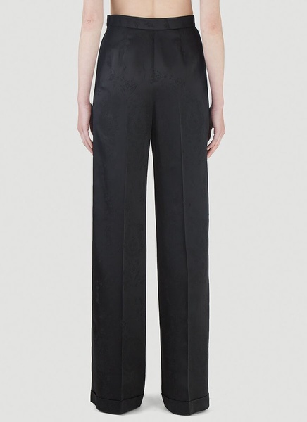 Saint Laurent Wide-Leg Baroque Jacquard Pants