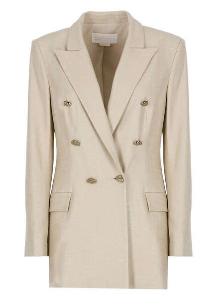 Genny Giacca Double-Breasted Long-Sleeved Blazer