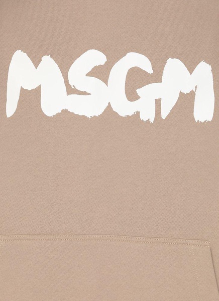 MSGM Logo Printed Drawstring Hoodie