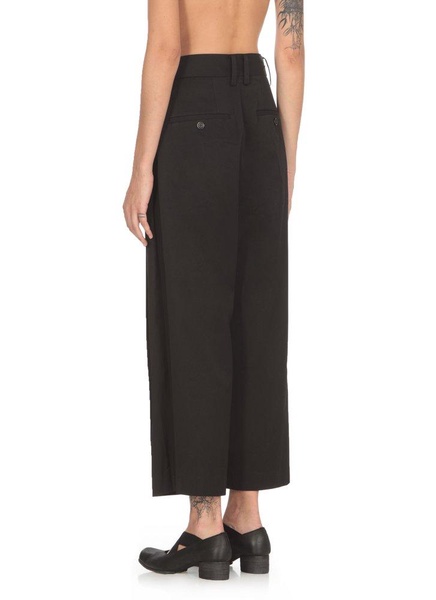 Uma Wang Pleat-Detailed Wide-Leg Cropped Trousers