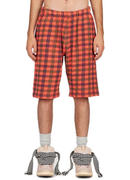 Erl Checked Mid-Rise Bermuda Shorts