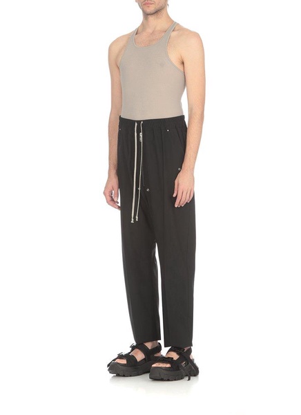 Rick Owens Drawstring Geth Belas Stretched Wide-Leg Trousers