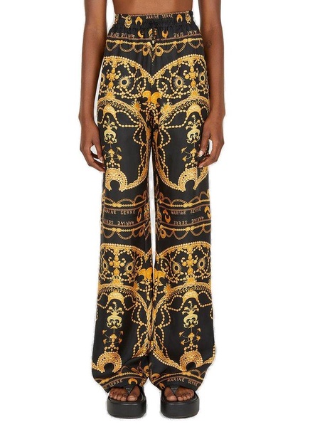 Marine Serre Ornament Jewellery-Printed Drawstring Trousers