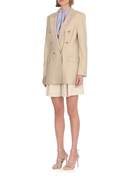 Genny Giacca Double-Breasted Long-Sleeved Blazer