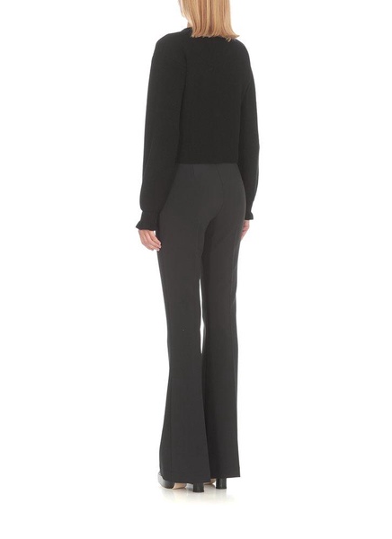 Elisabetta Franchi Double-Breasted High-Waist Flared Trousers