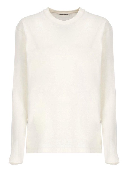 Jil Sander Logo Embroidered Long-Sleeved T-Shirt