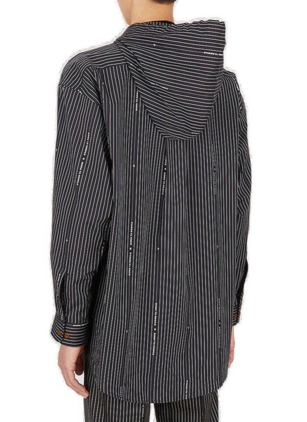 Vivienne Westwood Pinstripe Hooded Drawstring Jacket