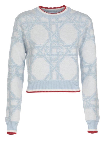 Casablanca Cropped Knitted Jumper