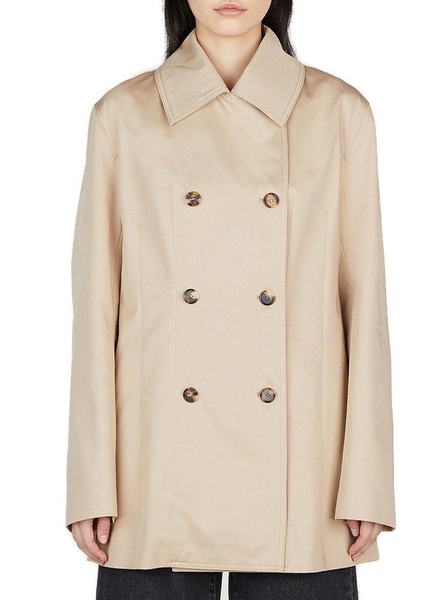 Totême Cropped Double-Breasted Trench Coat