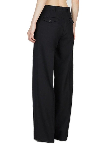 Raf Simons Logo Patch Wide-Leg Tailored Trousers