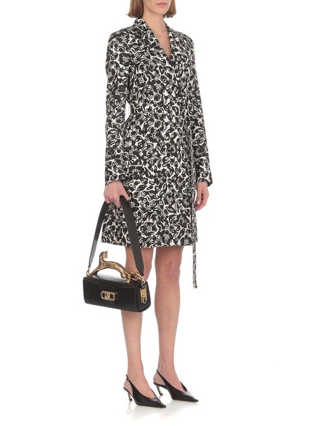 Lanvin Floral Printed Long-Sleeved Dress