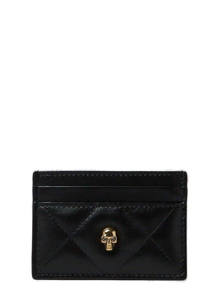 Alexander McQueen Quilted Skull Stud Cardholder