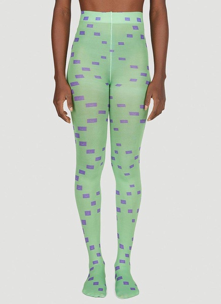 Acne Studios Face Logo Patch Woven Tights