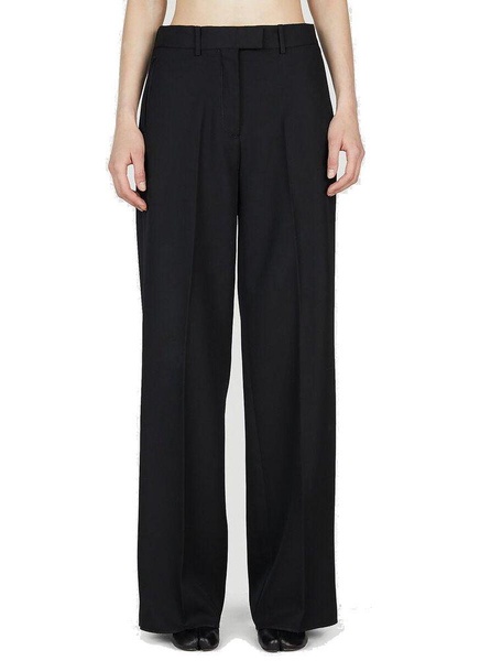 Raf Simons Logo Patch Wide-Leg Tailored Trousers