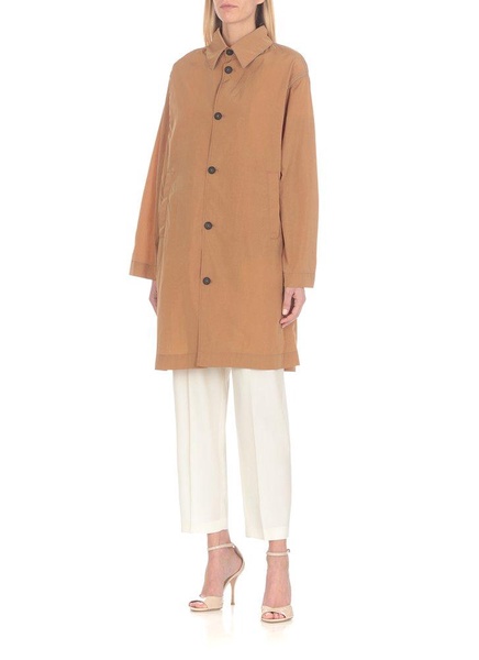 Fabiana Filippi Button-Up Straight-Hem Coat