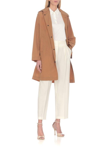 Fabiana Filippi Button-Up Straight-Hem Coat