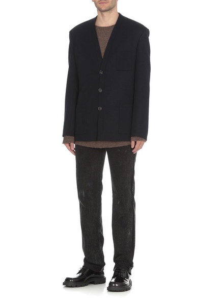 Maison Margiela Collarless Tailored Stitch Jacket