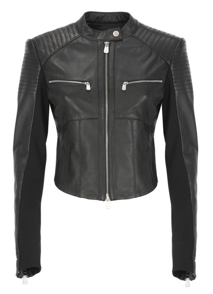 Pinko Batman Panelled Biker Jacket