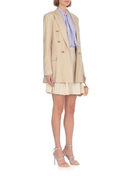 Genny Giacca Double-Breasted Long-Sleeved Blazer