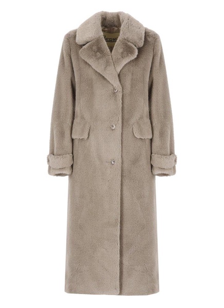 Herno Button-Detailed Brushed-Effect Coat