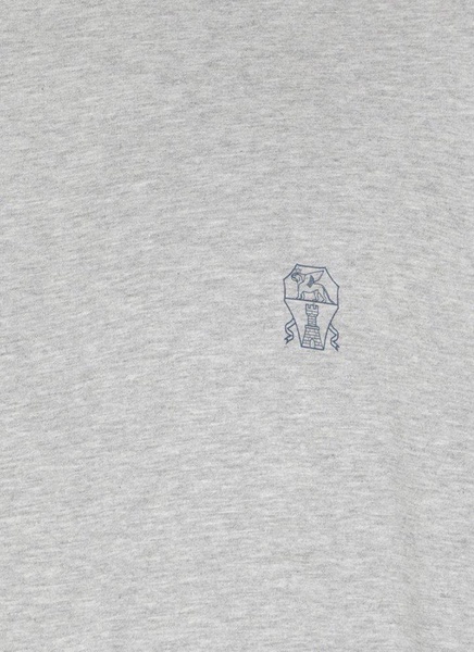 Brunello Cucinelli Logo Printed Crewneck T-Shirt