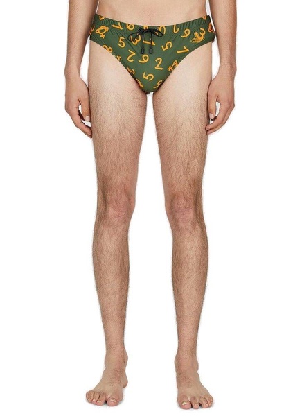 Vivienne Westwood Numerical Printed Swim Briefs