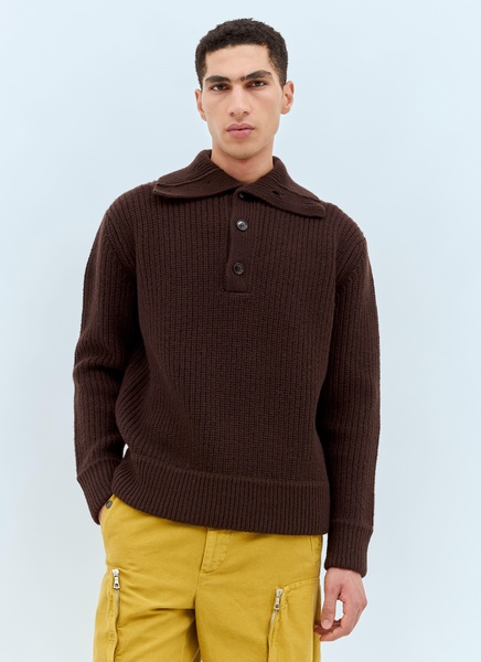 Dries Van Noten Men Mudra Polo Sweater