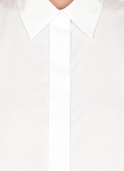 Peserico Plain Cotton Poplin Shirt in White